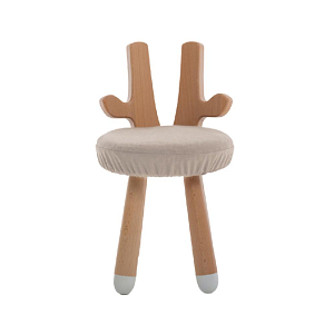 Стульчик LOONA soft furniture "Жирафик", молочный, с белыми пяточками